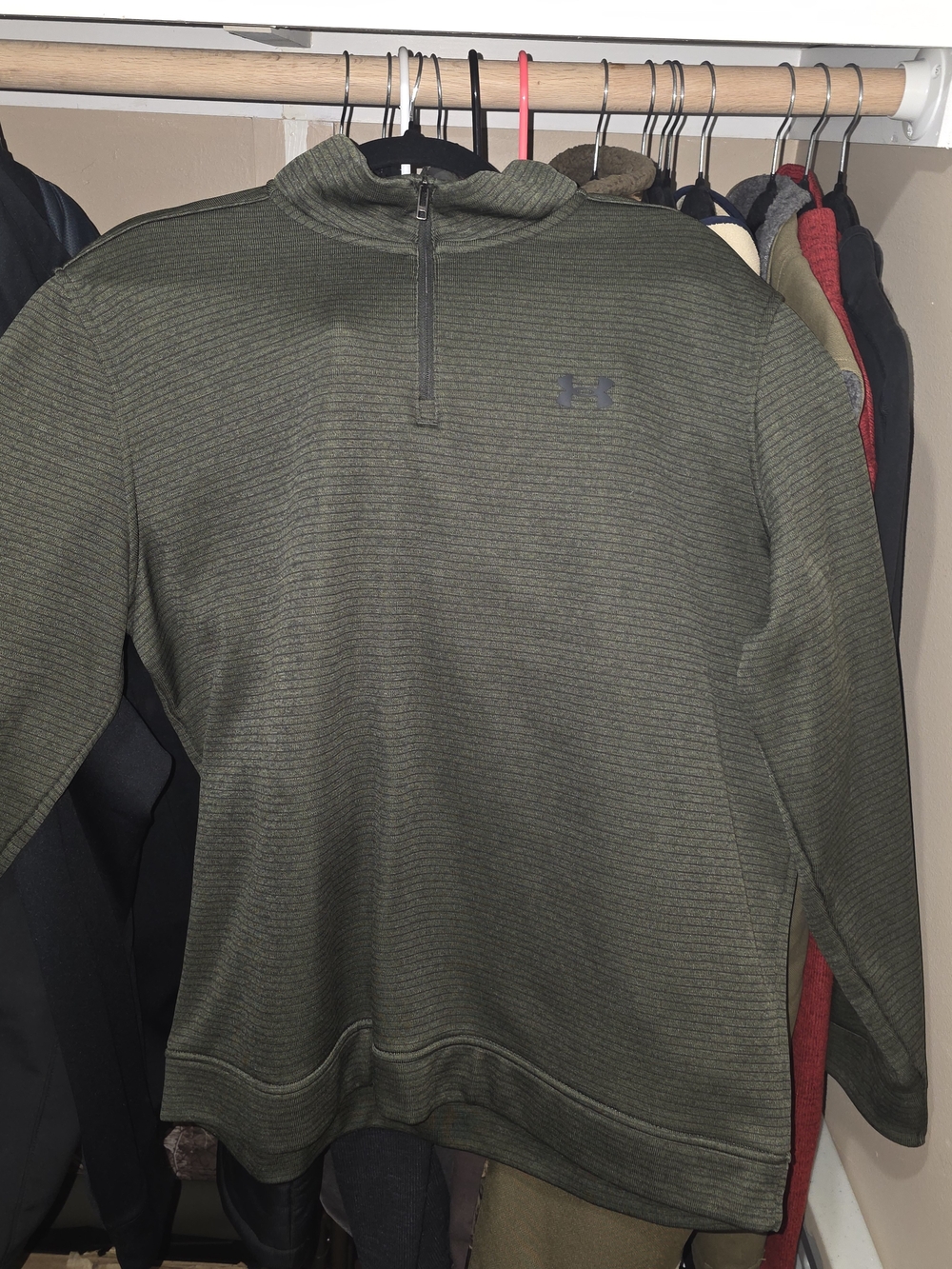 Under Armour Olive Green Quarter-Zip Pullover